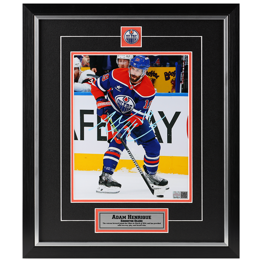 Adam Henrique Signed Edmonton Oilers Entering The Zone 8x10 Photo