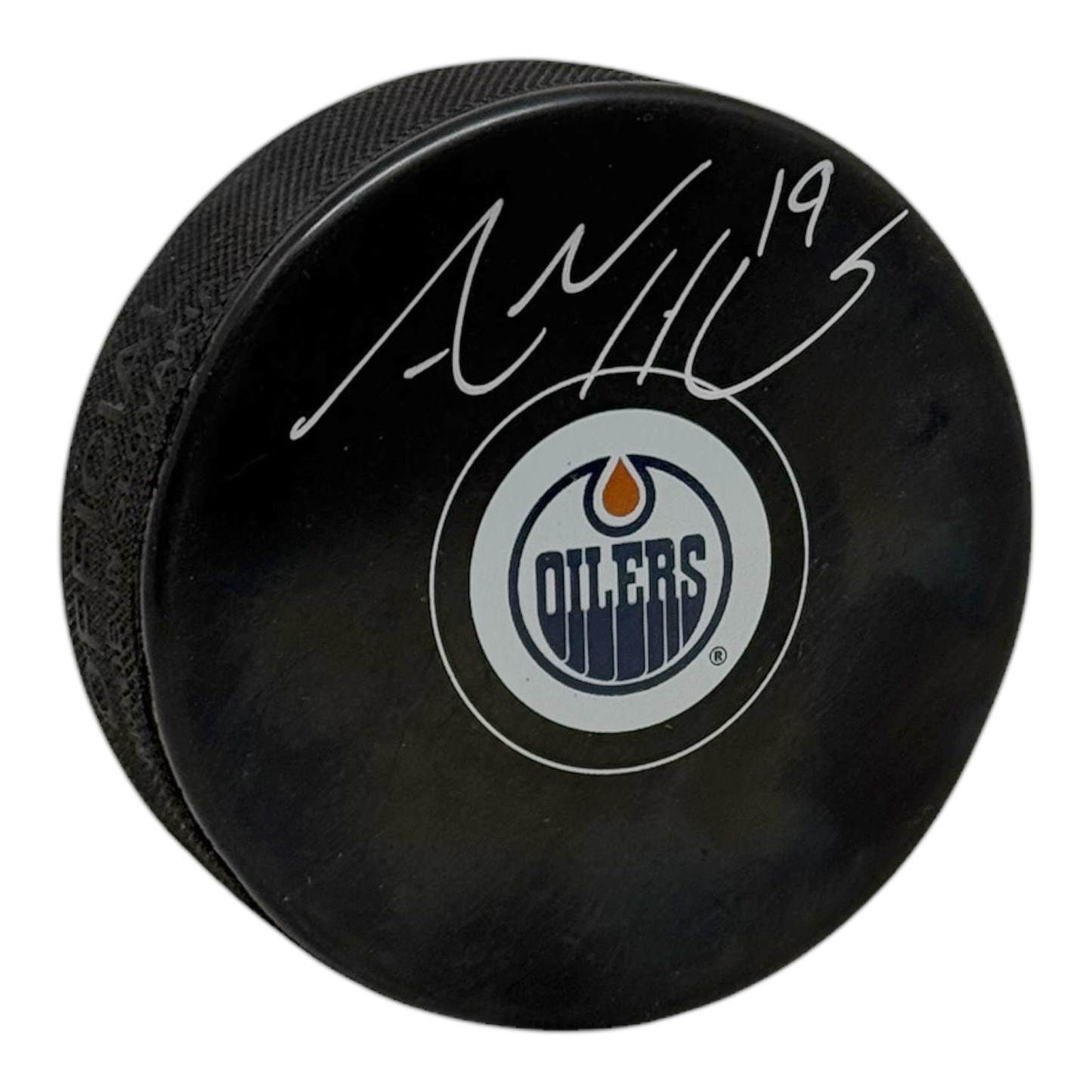 Adam Henrique Signed Edmonton Oilers Small Logo Puck
