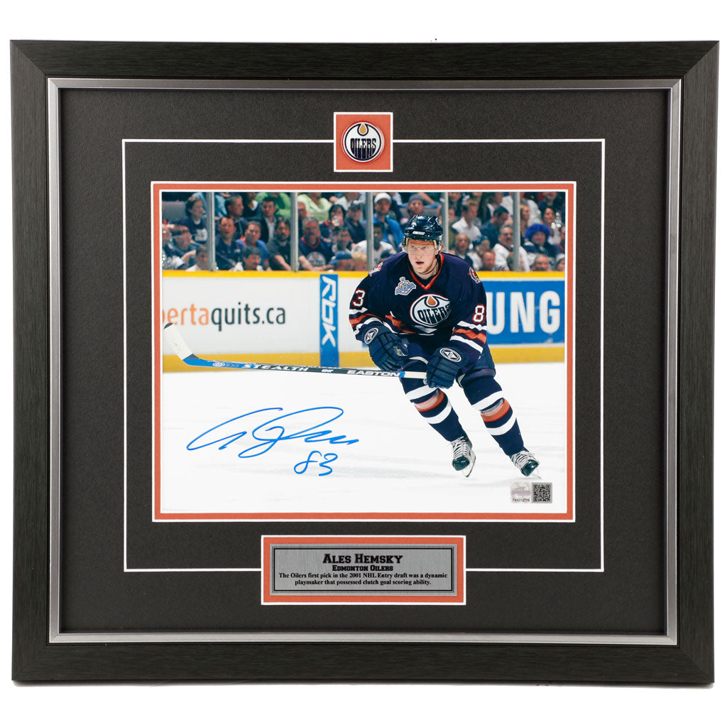 Ales Hemsky Signed Edmonton Oilers - Navy Action 06 Finals - 8x10 Photo