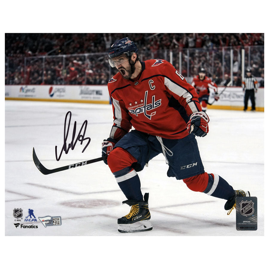 Alex Ovechkin Washington Capitals Unsigned Hat Trick Celebration Photograph