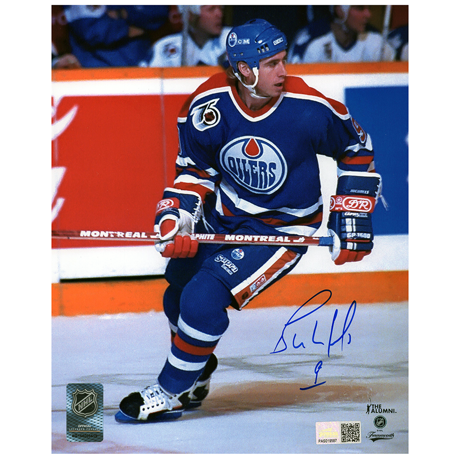 Bernie Nicholls Signed Edmonton Oilers 8x10 Photo
