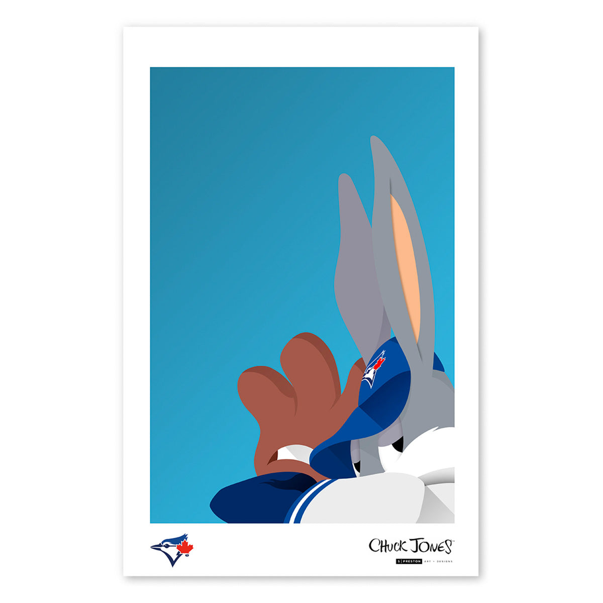 Bugs Bunny Eyeing The Batter Toronto Blue Jays 11x17 Poster Print