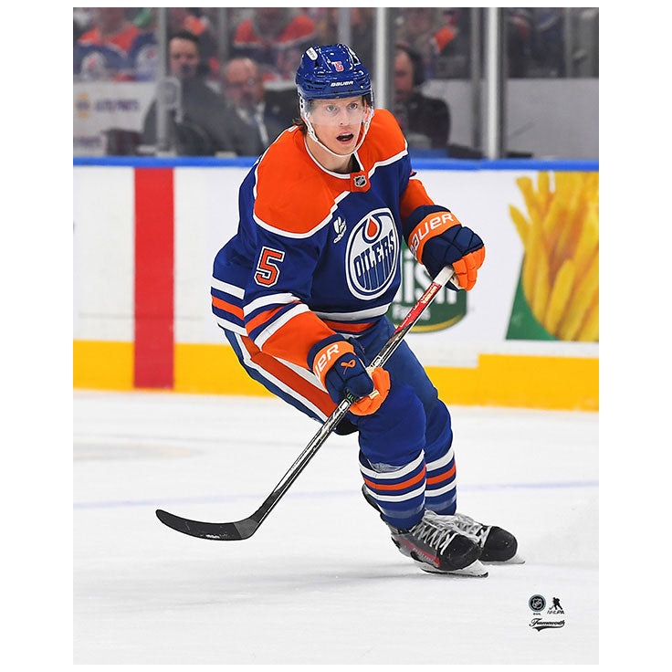 Connor Murphy Edmonton Oilers Autographed Home Action Into The Slot 8x10 Photo