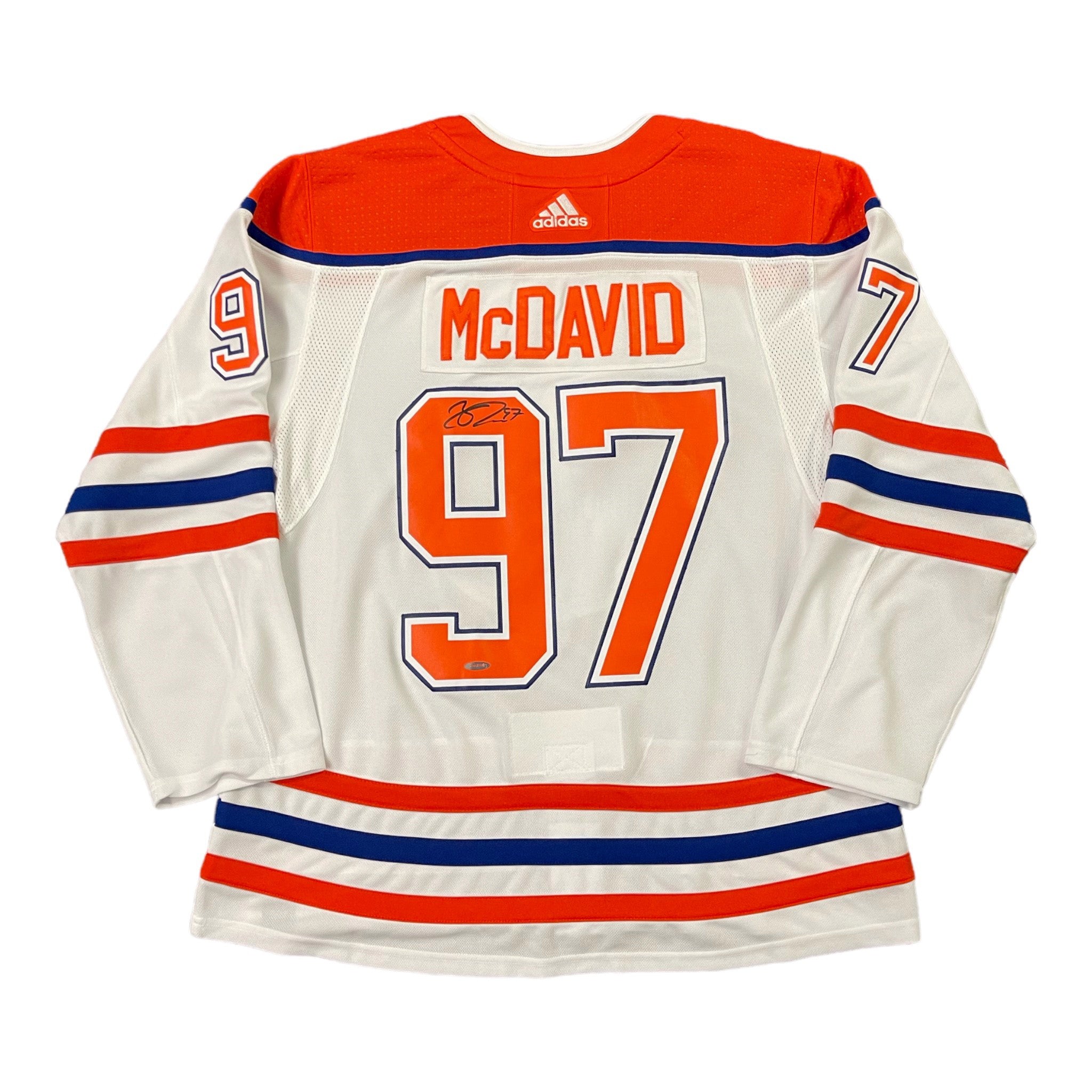 Connor McDavid Autographed Authentic White Adidas Edmonton Oilers Reverse  Retro Jersey