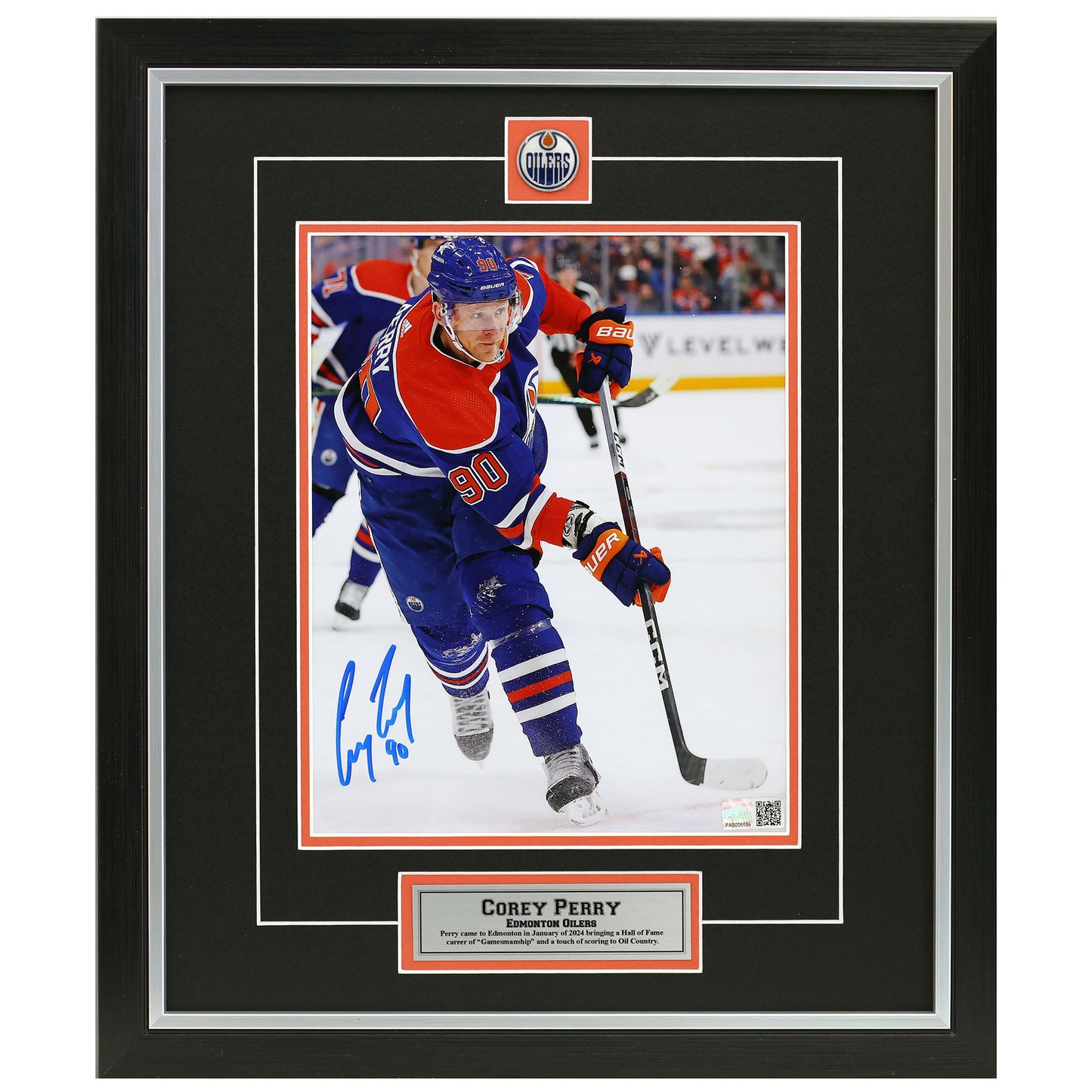 Corey Perry Signed Edmonton Oilers Shooting 8x10 Photo