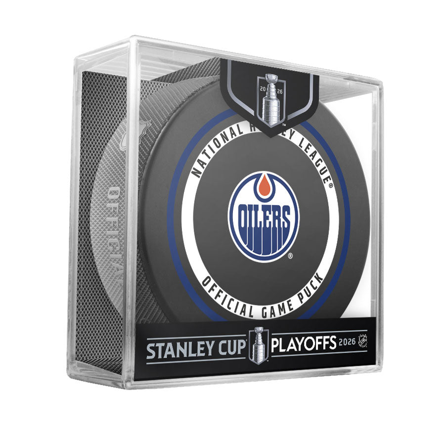 Vasily Podkolzin Edmonton Oilers Autographed 2026 Playoffs Round 1 Game Puck