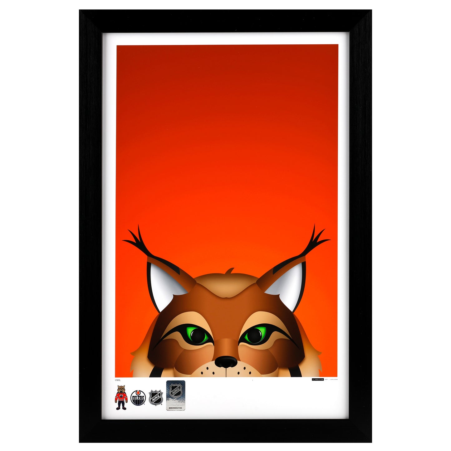 Edmonton Oilers "Hunter" Minimal Mascot 11x17 Poster Print