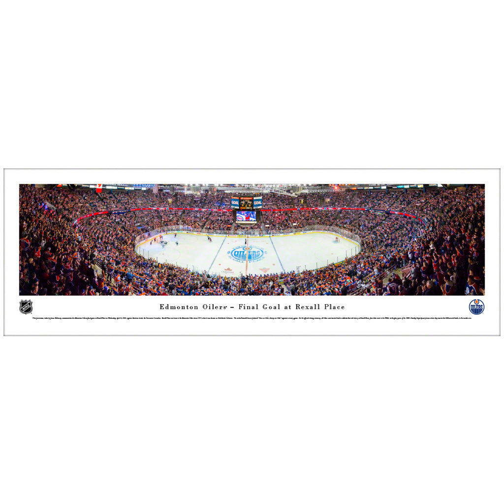 Edmonton Oilers Last Goal At Rexall Place Panoramic Print