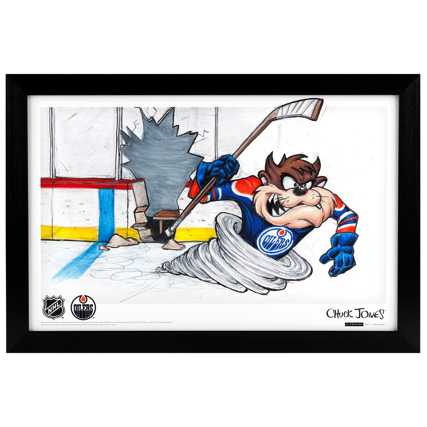 Edmonton Oilers Tazmanian Devil 11x17 Poster Print
