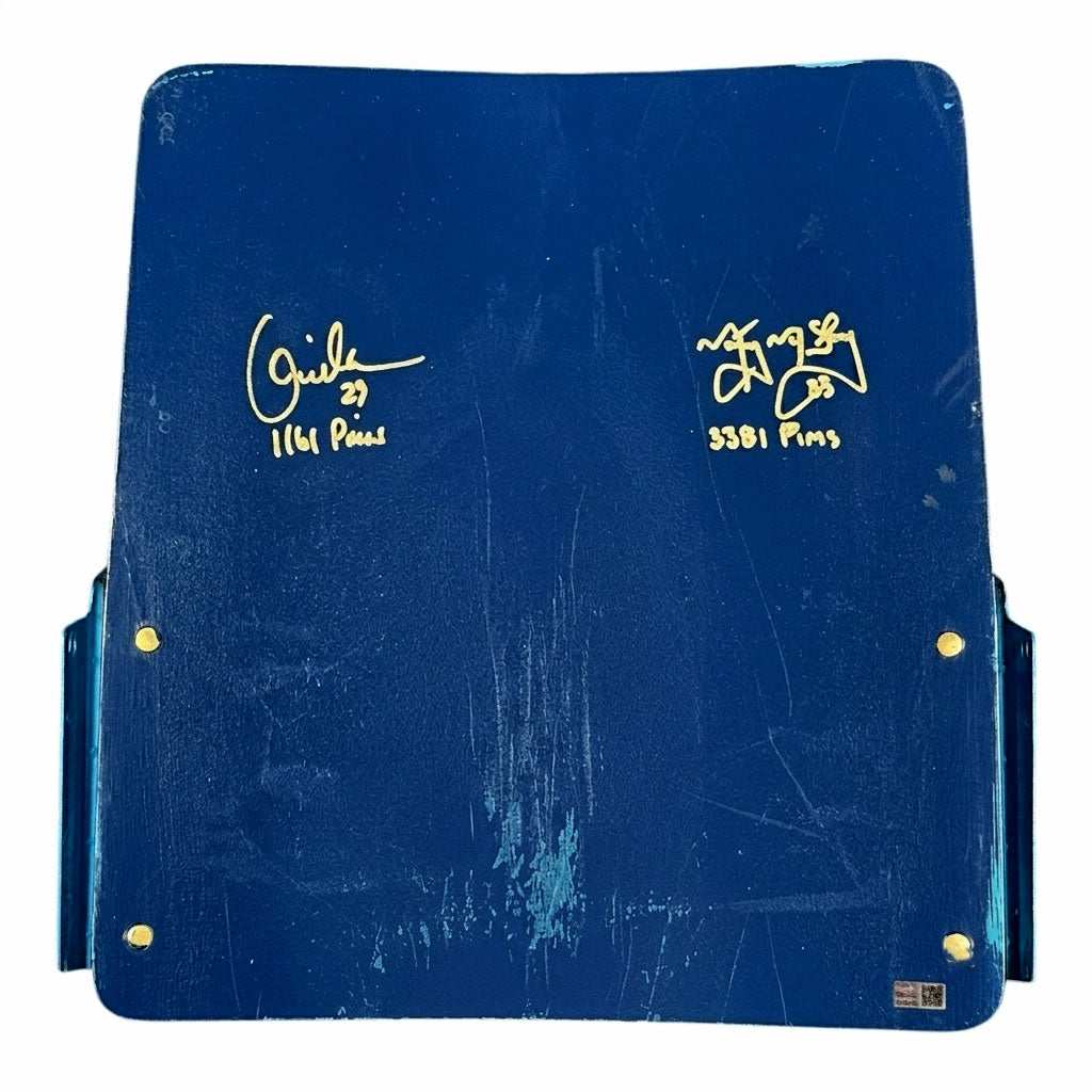 Edmonton Oilers Tough Guys Multi (2) Signed Northlands Coliseum Seatback