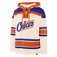 Edmonton Oilers '47 Alternate Logo Cream Lacer Hood