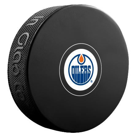 Andy Moog Edmonton Oilers Small Logo Autographed Puck