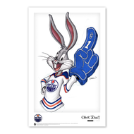 Edmonton Oilers Bugs Bunny 11x17 Poster Print