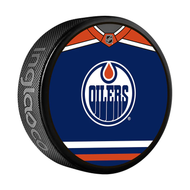 Edmonton Oilers Jersey Design Hockey Puck