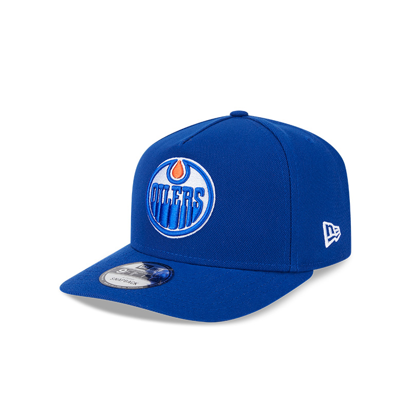 Edmonton Oilers New Era Basic Logo 9FIFTY A Frame Snapback Hat Pro Am Sports