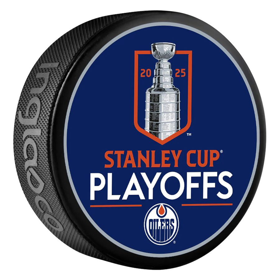 Vasily Podkolzin Edmonton Oilers Autographed 2025 Stanley Cup Playoffs Lockup Puck