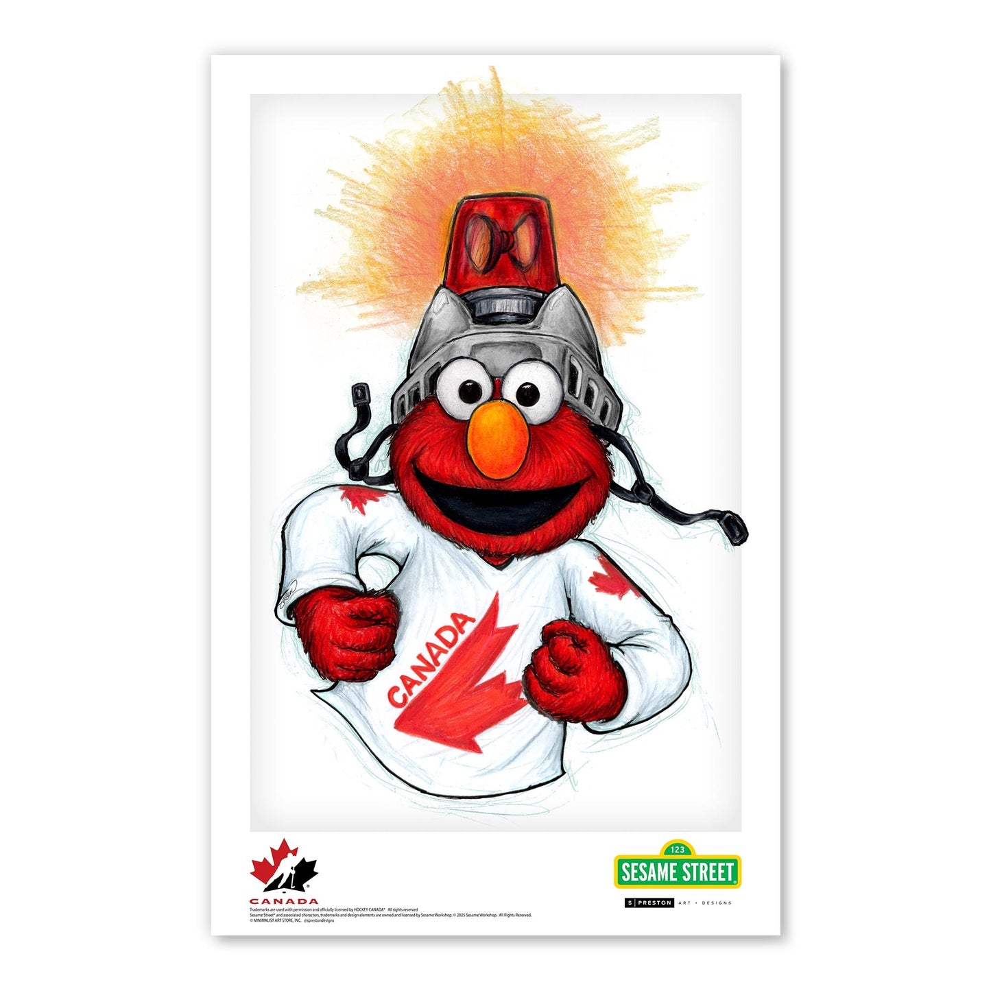 Team Canada Elmo 11x17 Poster Print