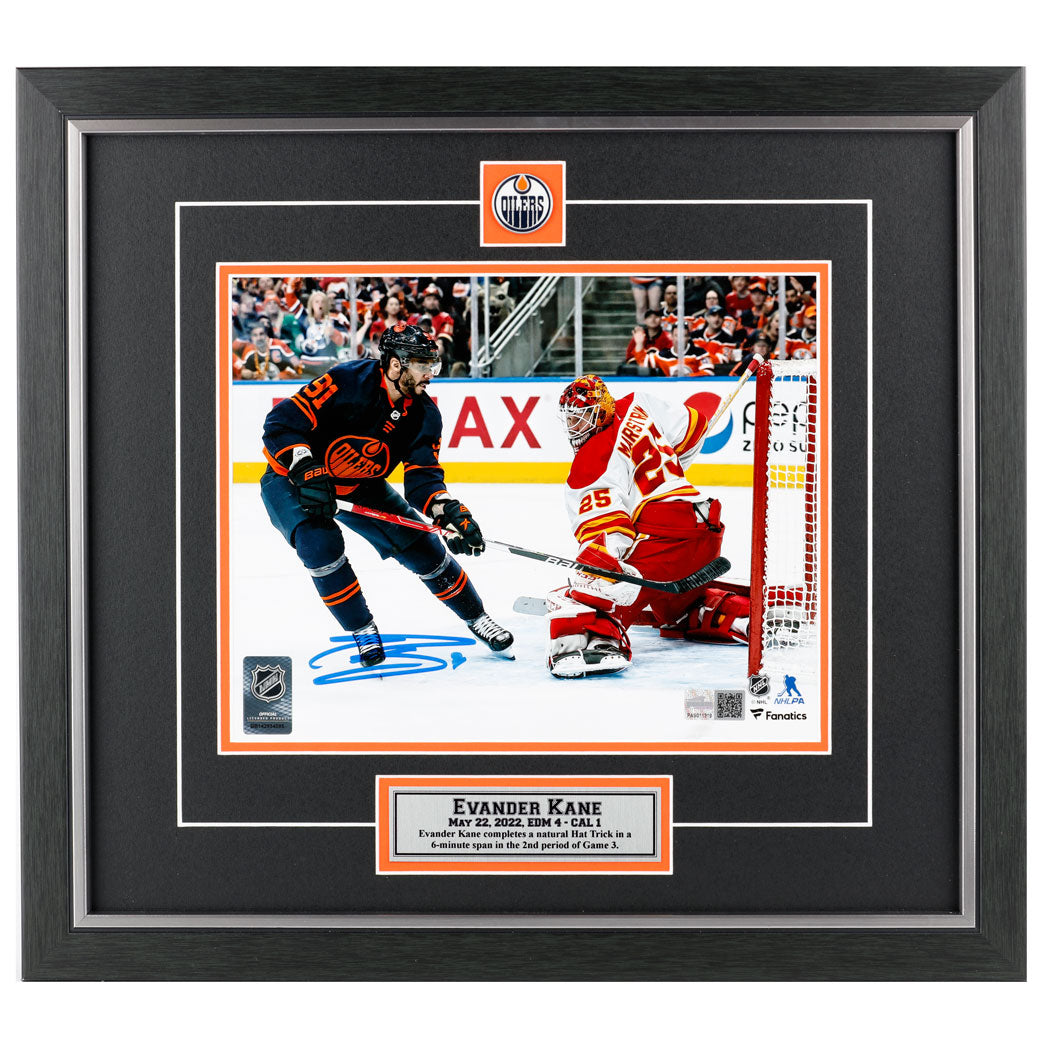 Evander Kane Signed Edmonton Oilers - Playoff Hat Trick - 8x10 Photo