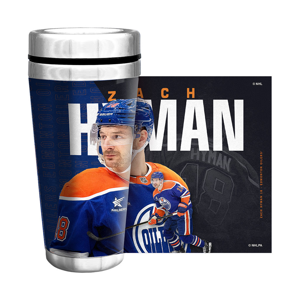 Zach Hyman Edmonton Oilers Centerfold 16oz Full Wrap Travel Mug