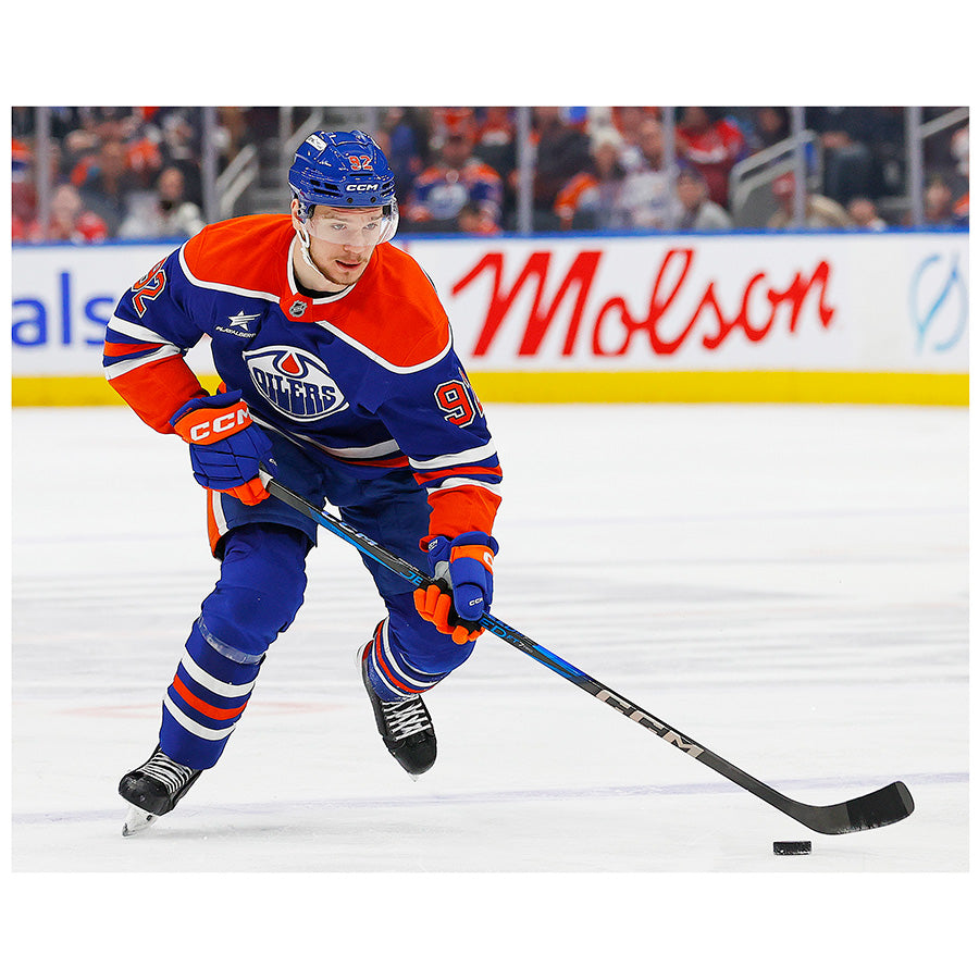 Vasily Podkolzin Edmonton Oilers Autographed Home Action 11x14 Photo