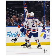James Hamblin Edmonton Oilers Road Action Celebration 8x10 Photograph