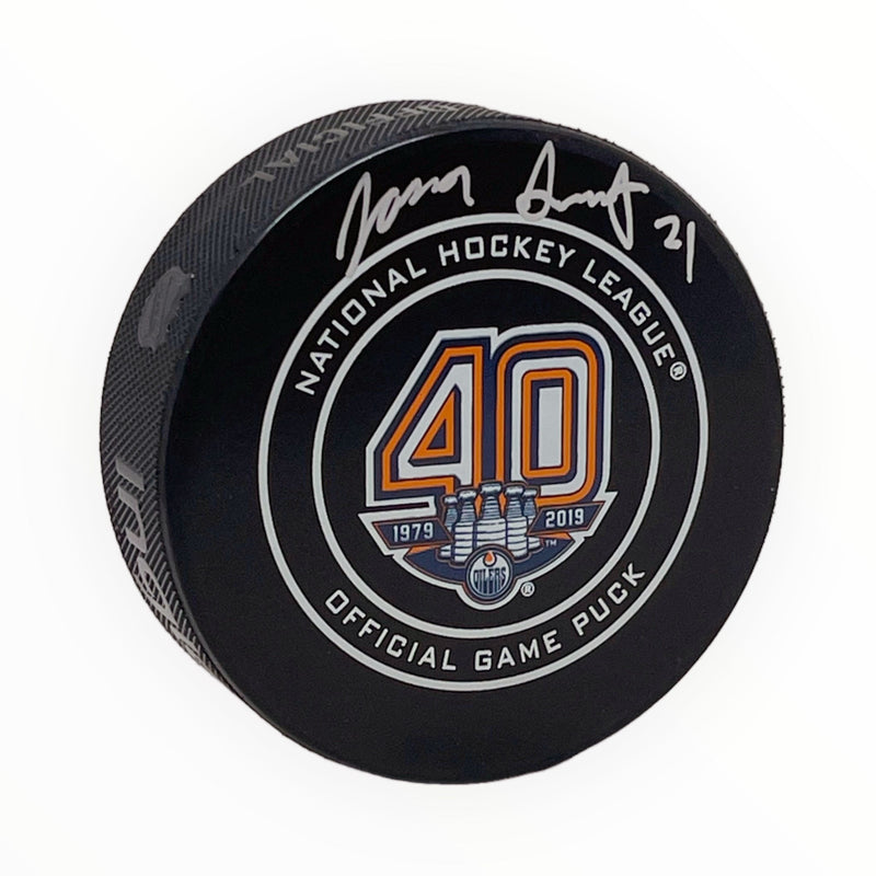 Jason Smith Signed Edmonton Oilers 40th Anniversary Official Game Puck