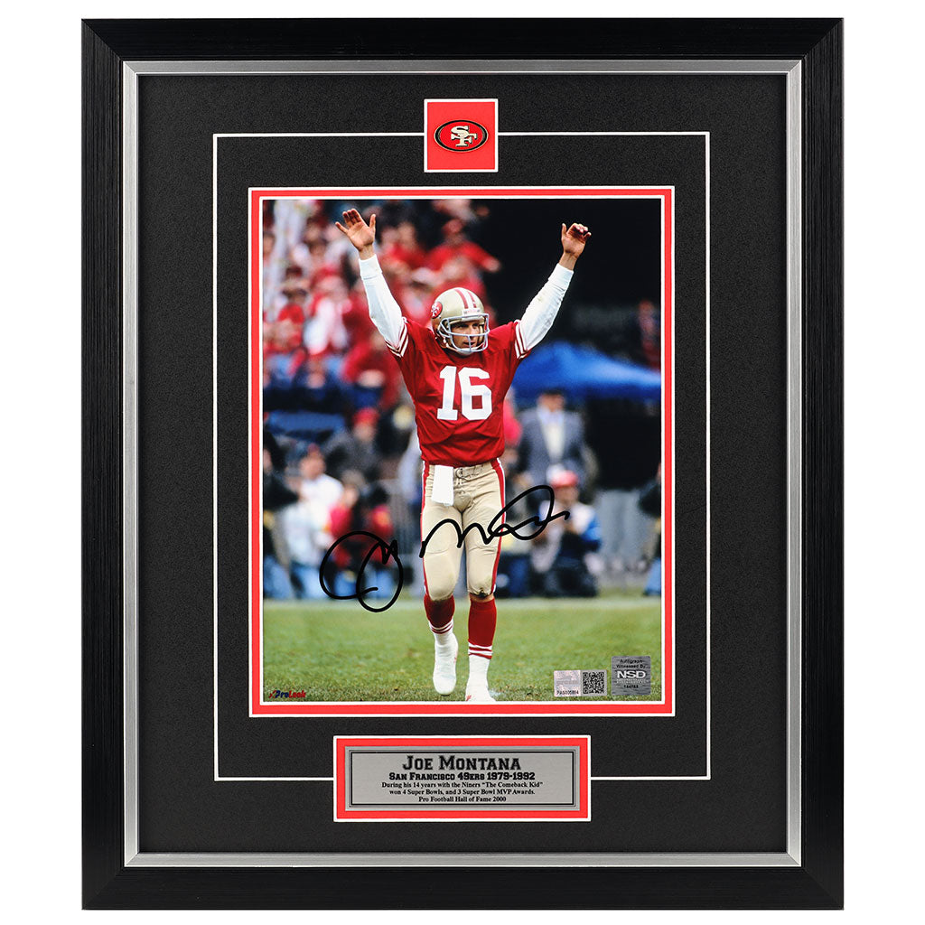 Joe Montana Signed San Francisco 49ers TD Celebration 8x10 Photo