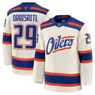 Leon Draisaitl Edmonton Oilers Fanatics Premium Alternate Jersey Factory Cresting