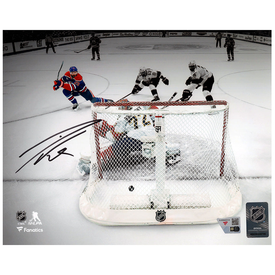 Leon Draisaitl Signed Edmonton Oilers 2025 Stanley Final Game 1 OT Winner 8x10 Photo