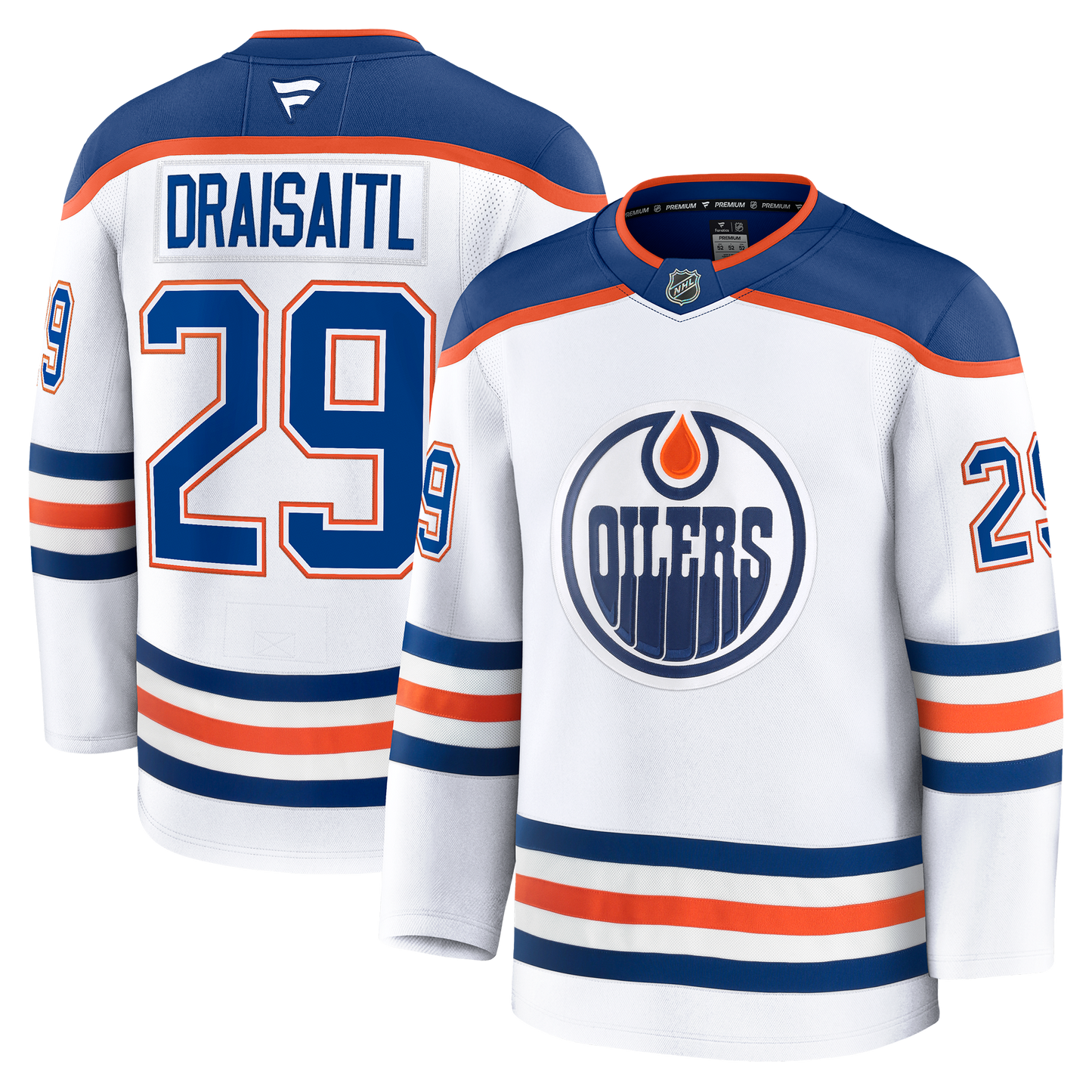 Leon Draisaitl Edmonton Oilers Fanatics Road Premium Player Jersey - White