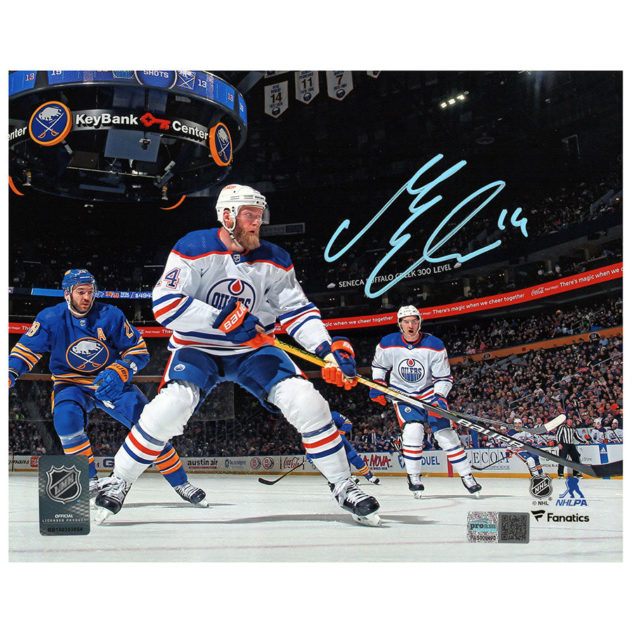 Mattias Ekholm Signed Edmonton Oilers - Road Action Ice Level - 8x10 Photo