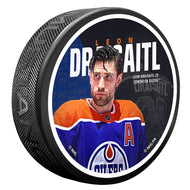 Leon Draisaitl Edmonton Oilers Centerfold Textured Puck