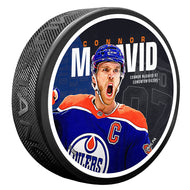Connor McDavid Edmonton Oilers Centerfold Textured Puck