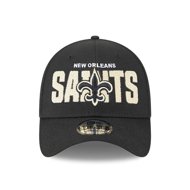 New Orleans Saints New Era 2023 NFL Draft 39THIRTY Stretch Fit Hat Black