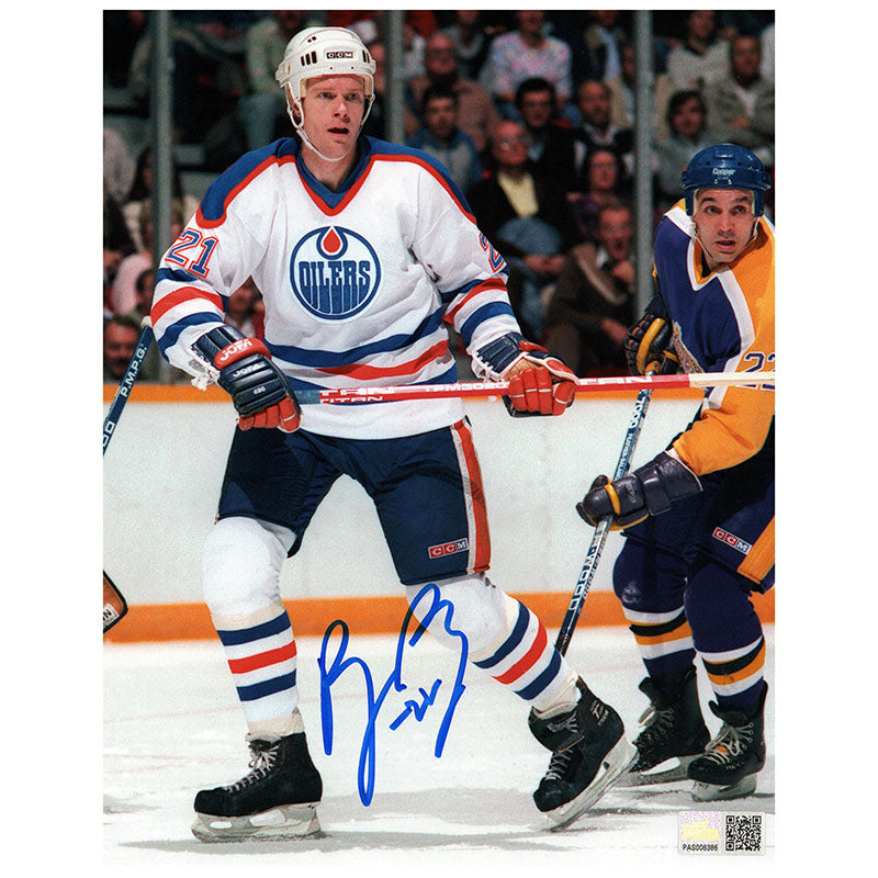 Randy Gregg Signed Edmonton Oilers - White Action vs LAK - 8x10 Photo
