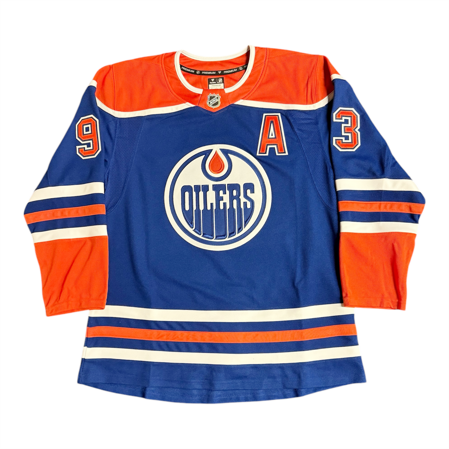 Ryan Nugent-Hopkins Signed Edmonton Oilers Royal Fanatics Premium Jersey
