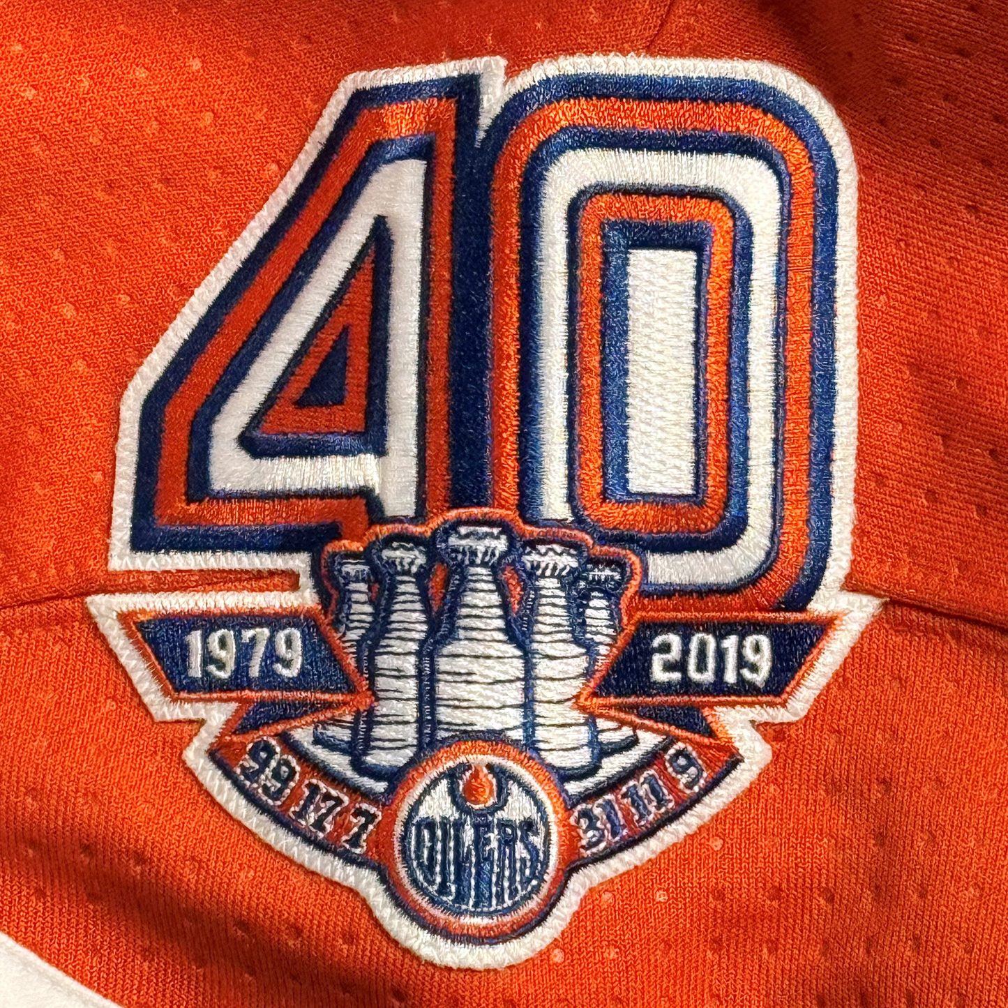 Ryan Nugent-Hopkins Signed Edmonton Oilers 2018 Anniversary Royal adidas Pro Jersey w/40th Patch
