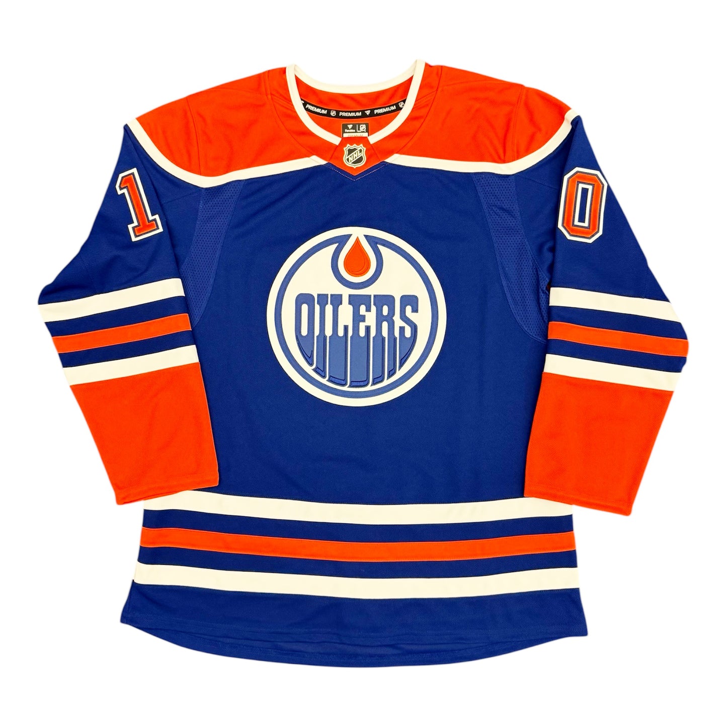 Trent Frederic Signed Edmonton Oilers Royal Fanatics Premium Jersey