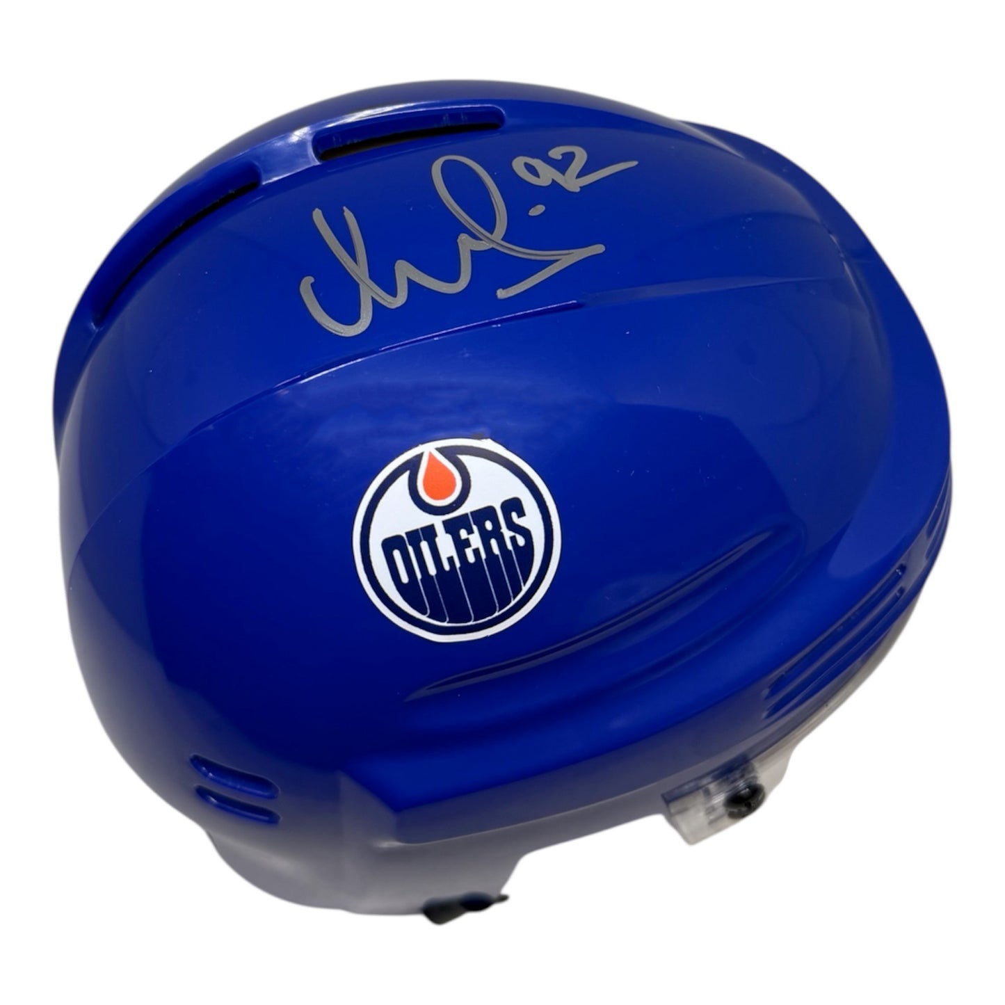 Vasily Podkolzin Signed Edmonton Oilers Royal Mini Helmet