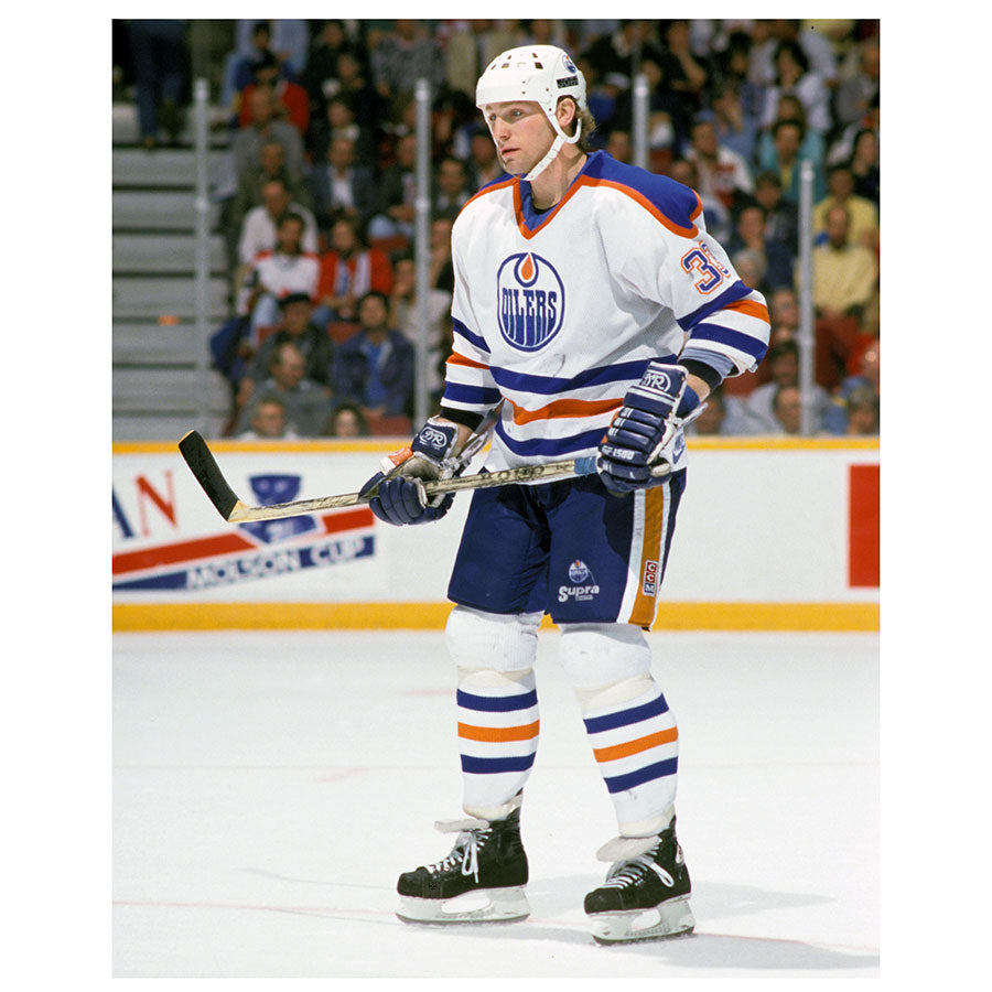 Marty McSorley Edmonton Oilers Autographed Faceoff Ready 8x10 Photo