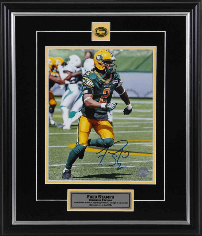 Fred Stamps Edmonton Eskimos Autographed 8x10 Photo
