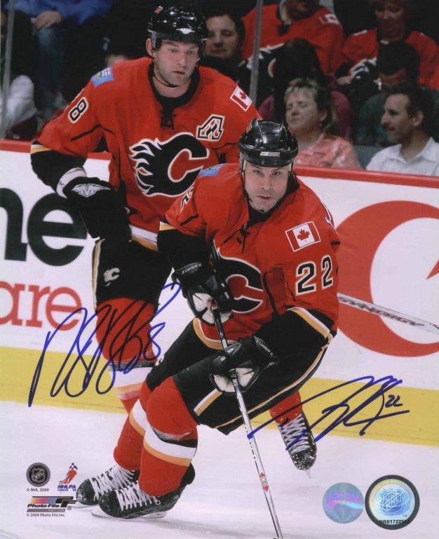Robyn Regehr & Daymond Langkow Dual Signed 8x10 Photo