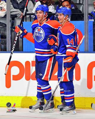 Taylor Hall and Jordan Eberle Edmonton Oilers 8x10 Photograph