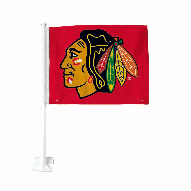 Chicago Blackhawks Red Car Flag