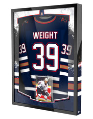 Edmonton Oil Man Era Navy All Star Jersey Show Case