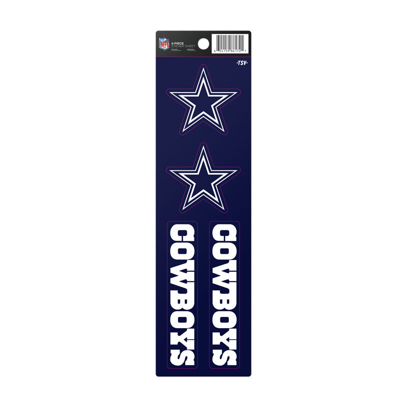 Dallas Cowboys 4 pc Sticker Set