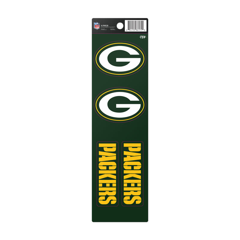 Green Bay Packers 4 pc Sticker Set