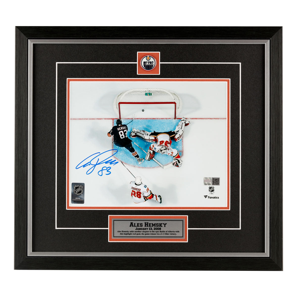 Ales Hemsky Signed Edmonton Oilers - Overhead Goal - 8x10 Photo