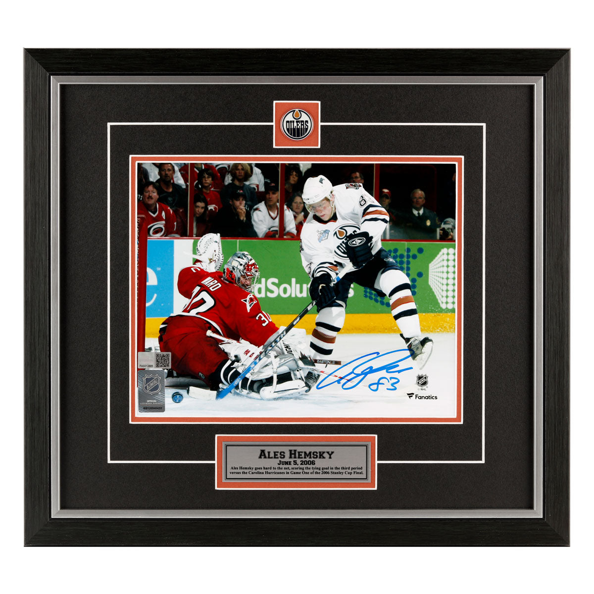 Ales Hemsky Signed Edmonton Oilers - Stanley Cup Finals Goal - 8x10 Photo