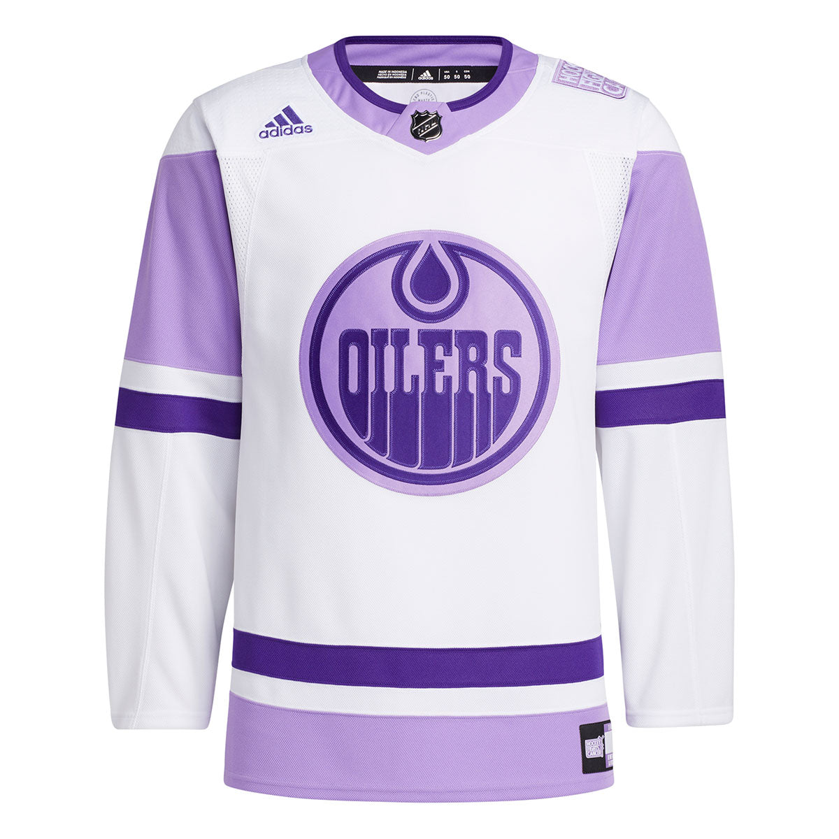 Edmonton Oilers Adidas NHL Authentic Hockey Fights Cancer Jersey 60